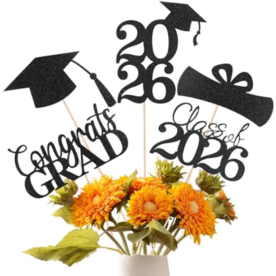 Centerpiece Stick - Graduation Decorations 2026, 20 PCS Sparkling