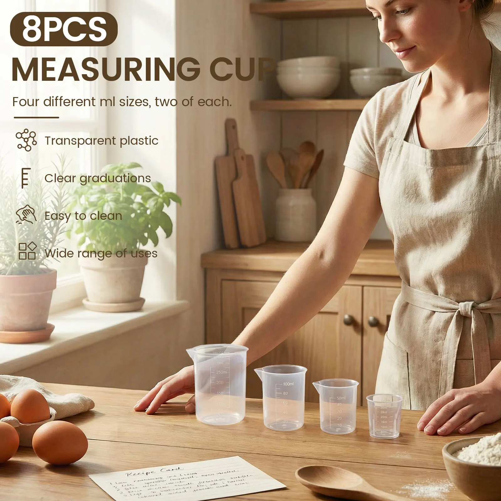 8 Pcs Plastic Measuring Cup Se - Plastic Cup 50Pcs บทวิจารณ์และราคา