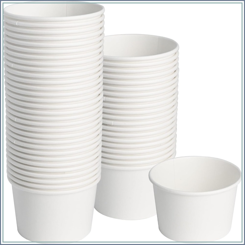 50pcs 8oz Paper Ice Cream Cups - Plastic Cup 50Pcs บทวิจารณ์และราคา