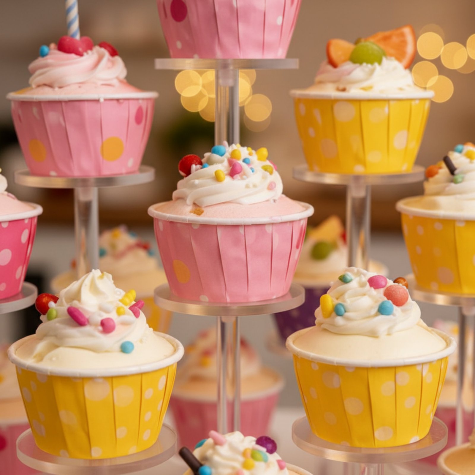 Acrylic Cupcake Stand Transpar - Cupcake Stand Tier บทวิจารณ์และราคา