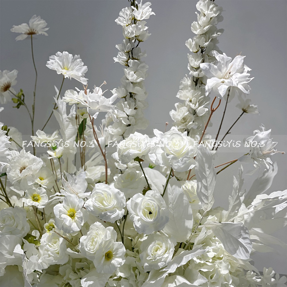 100/50CM Artificial White Rose - Flower Wall Panel บทวิจารณ์และราคา