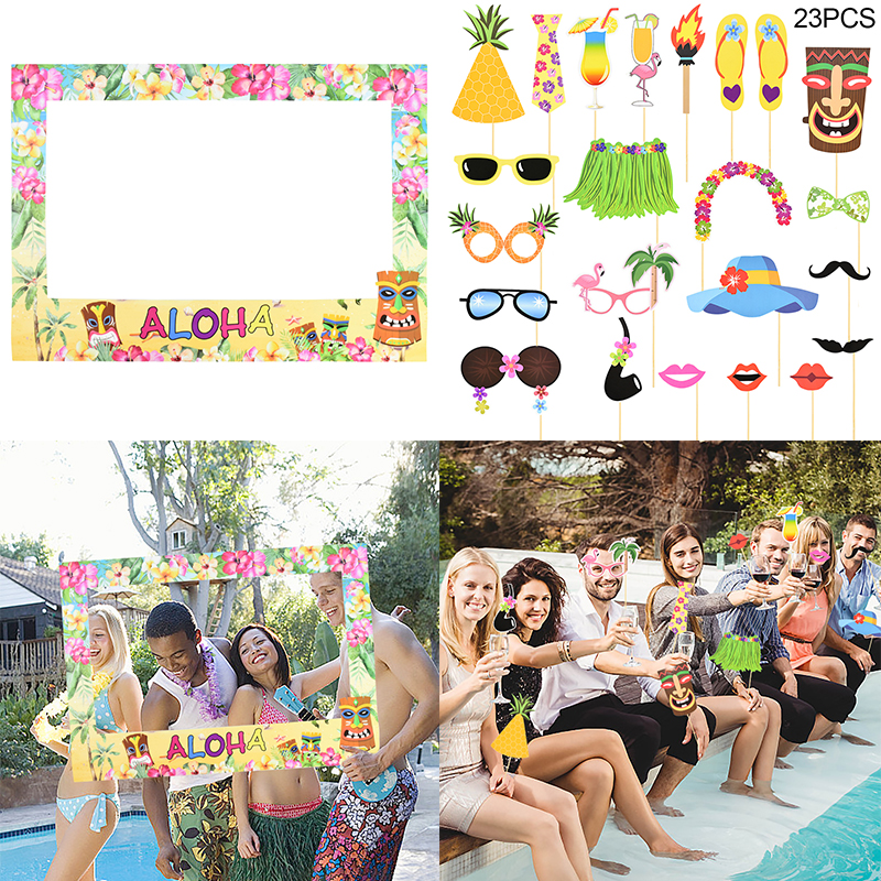 Hawaiian Party Aloha Photo Boo - Photo Booth Frame บทวิจารณ์และราคา