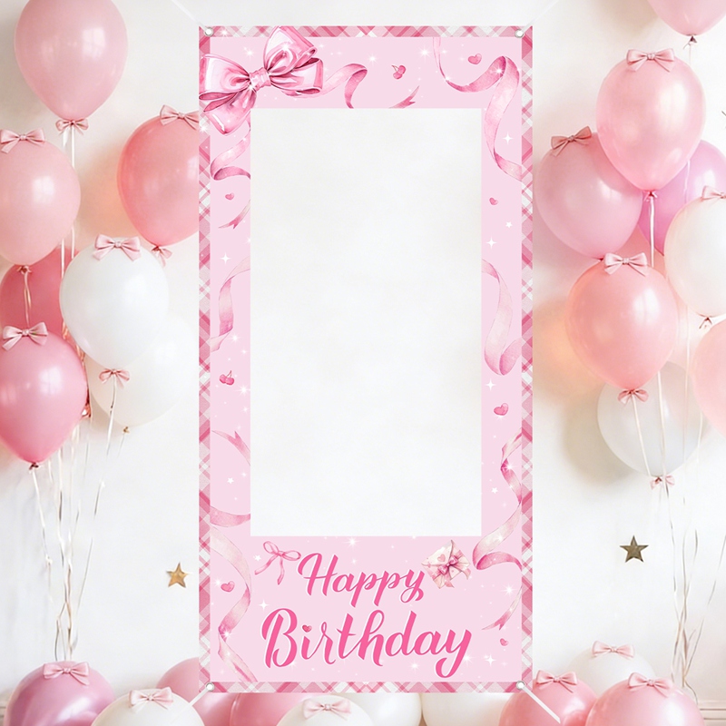 Pink Bow Photo Booth Frame Swe - Photo Booth Frame บทวิจารณ์และราคา