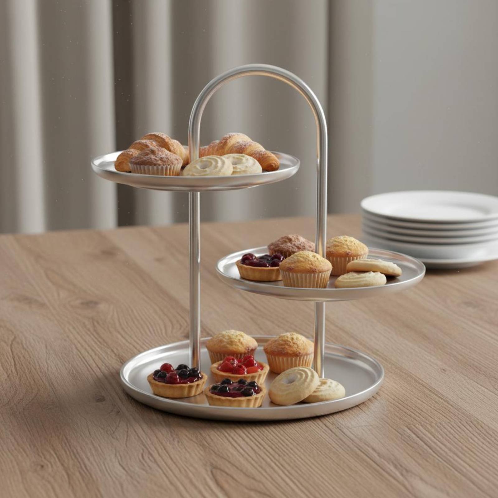 3-Tier Dessert Stand Multi-Tie - Cupcake Stand Tier บทวิจารณ์และราคา