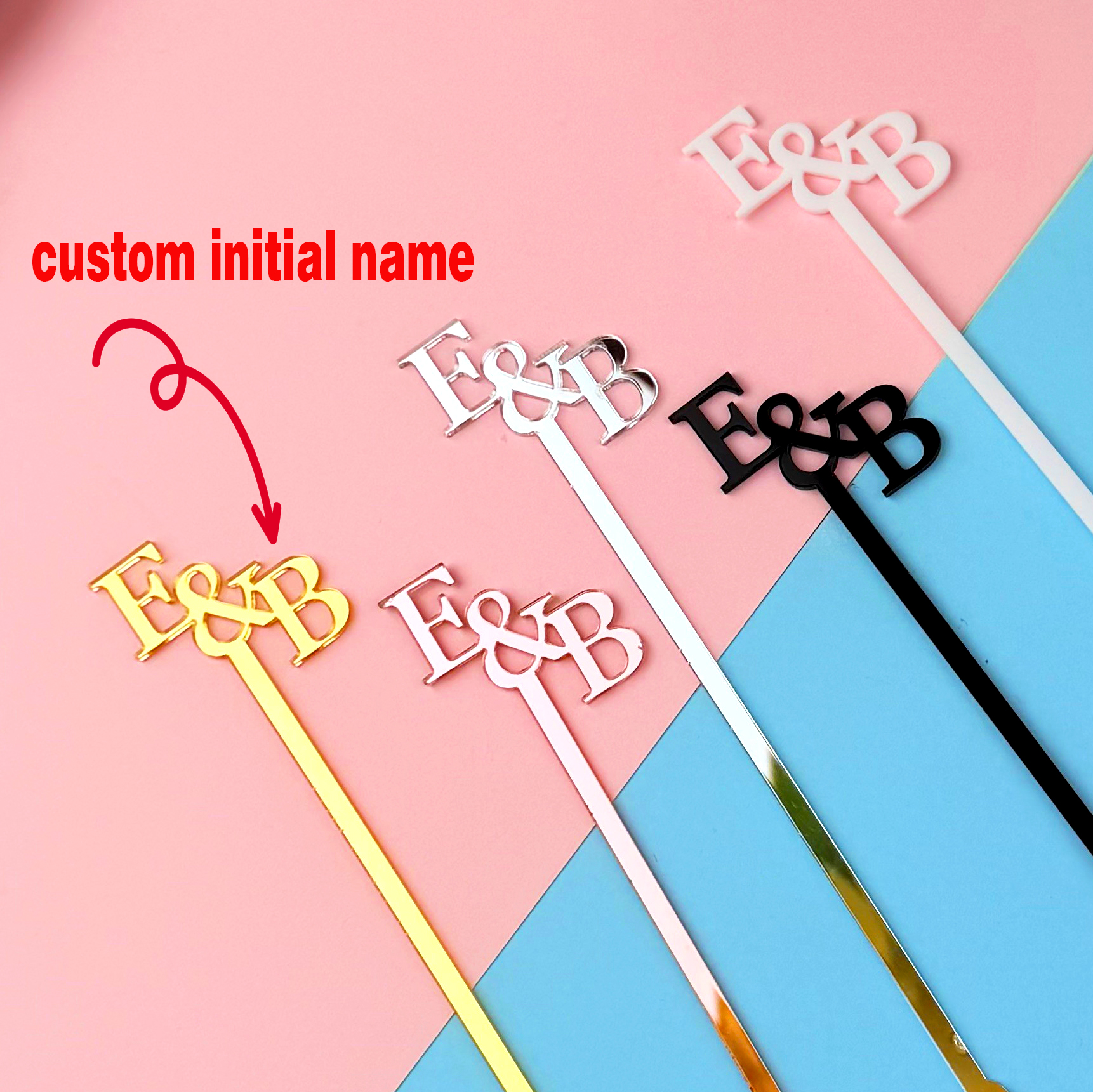20pcs/50pcs Custom Initial Nam - Centerpiece Stick บทวิจารณ์และราคา