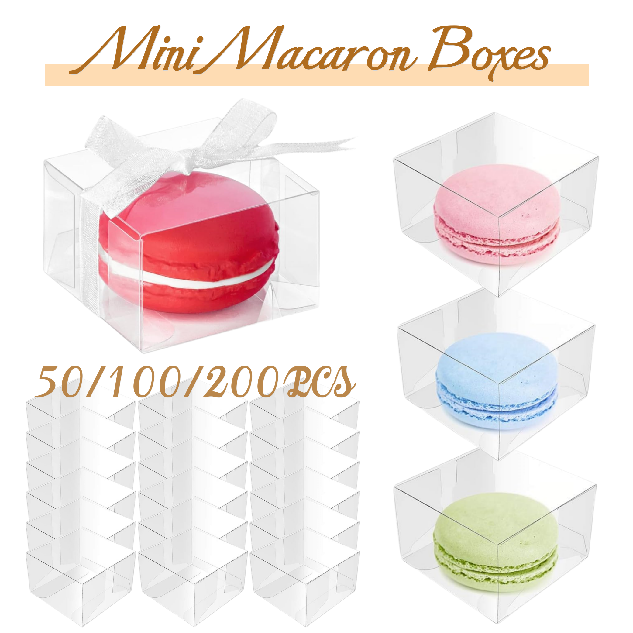 50-200Pcs Mini Macaron Boxes C - Event Party Box บทวิจารณ์และราคา