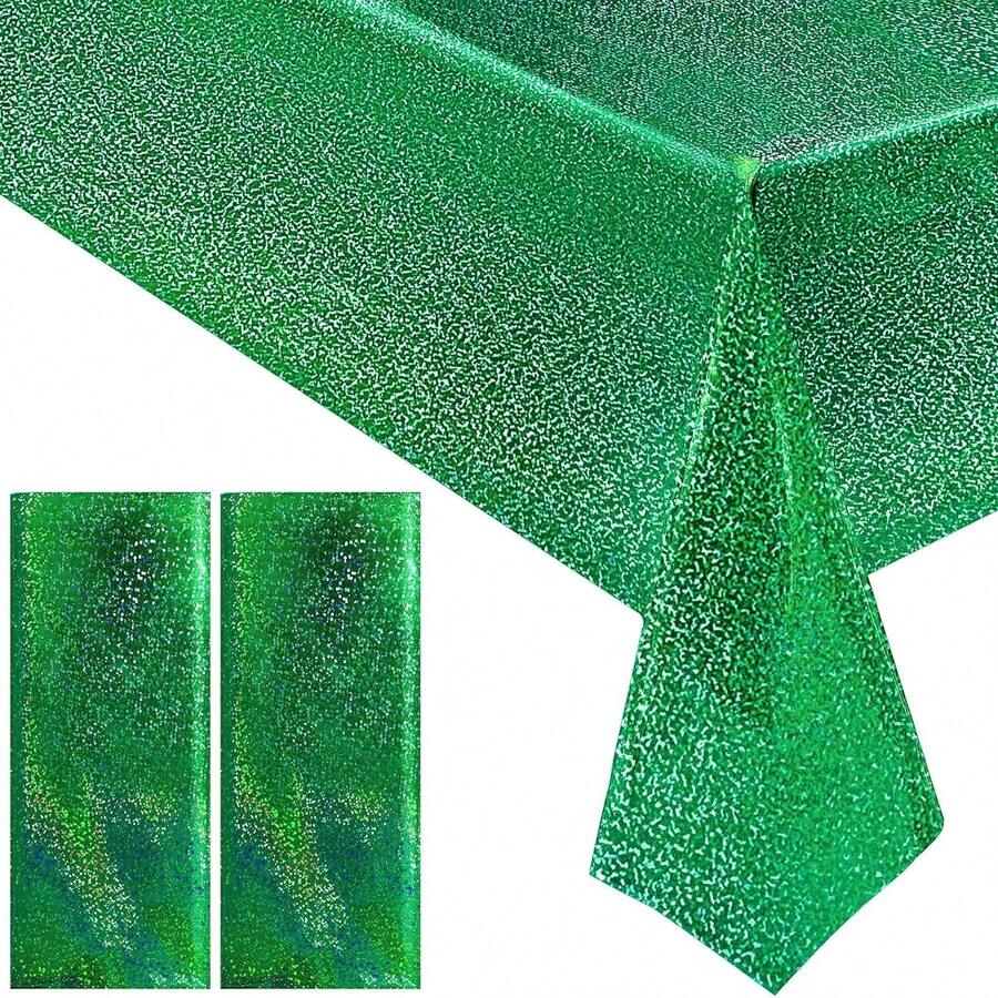 1 Pc Green Holographic Tablecl - Table Cloth Disposable บทวิจารณ์และราคา