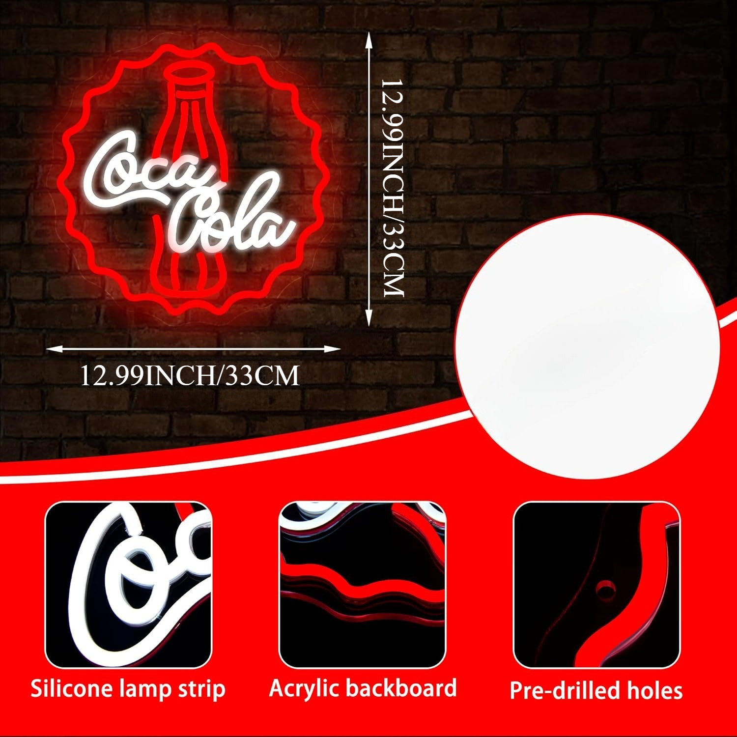 Cola Neon Sign Art Wall Light  - Neon Sign Party บทวิจารณ์และราคา