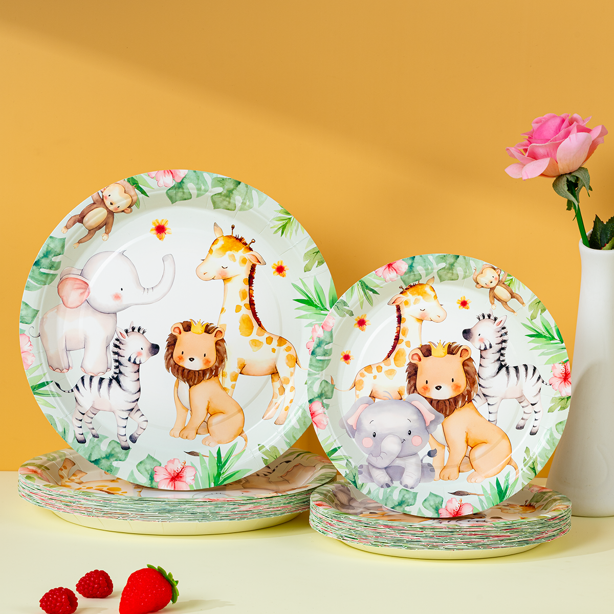 Jungle Safari Animal Paper Pla - Event Party บทวิจารณ์และราคา