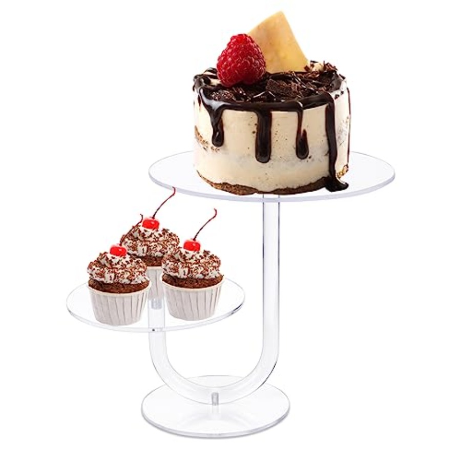 2 Tier Clear Cake Stand Acryli - Cupcake Stand Tier บทวิจารณ์และราคา