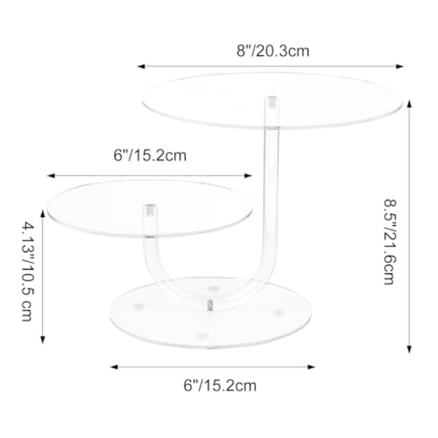 2 Tier Clear Cake Stand Acryli - Cupcake Stand Tier บทวิจารณ์และราคา