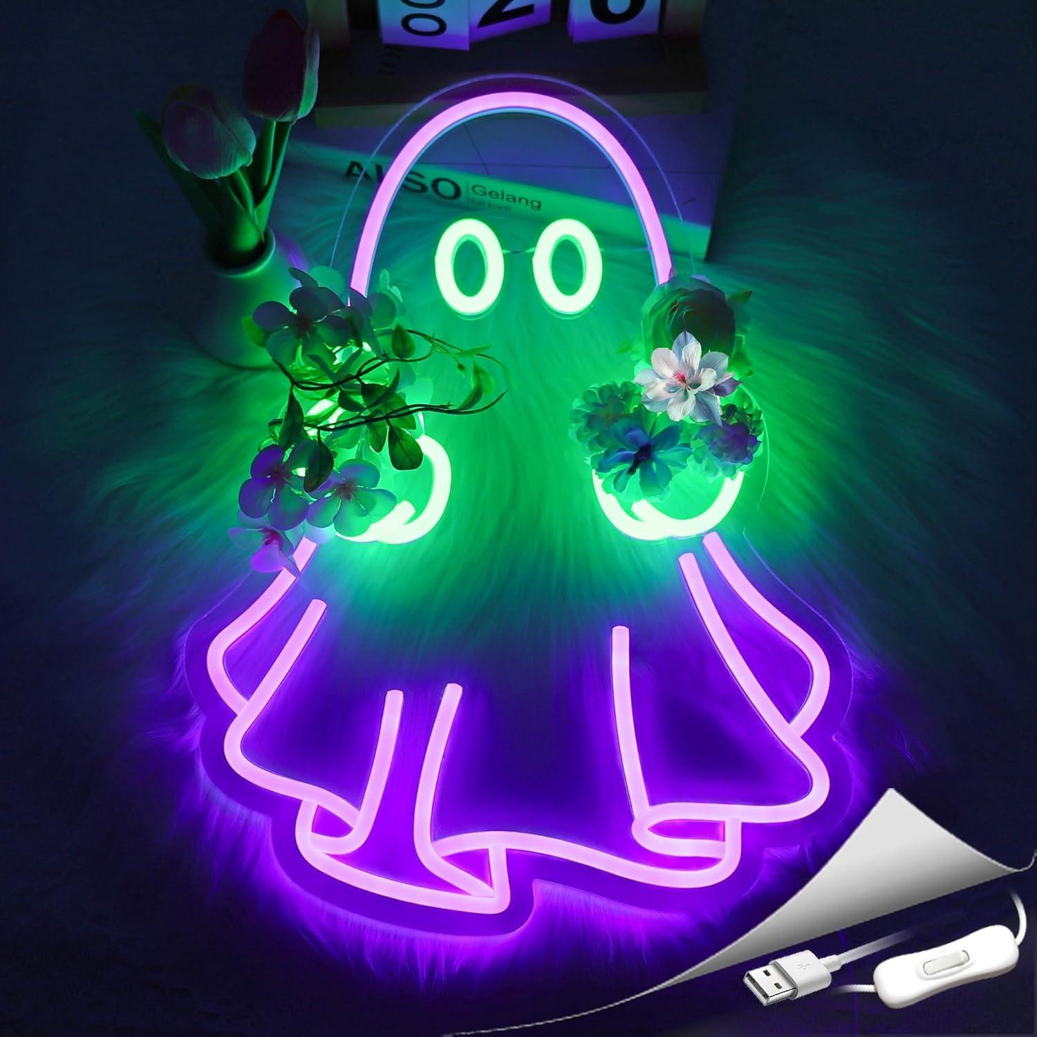 Ghost Neon Sign USB Powered LE - Neon Sign Party บทวิจารณ์และราคา