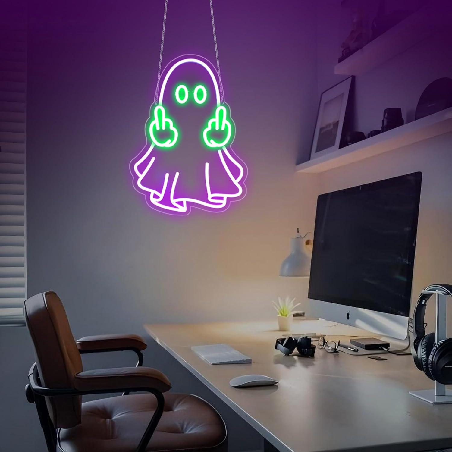 Ghost Neon Sign USB Powered LE - Neon Sign Party บทวิจารณ์และราคา