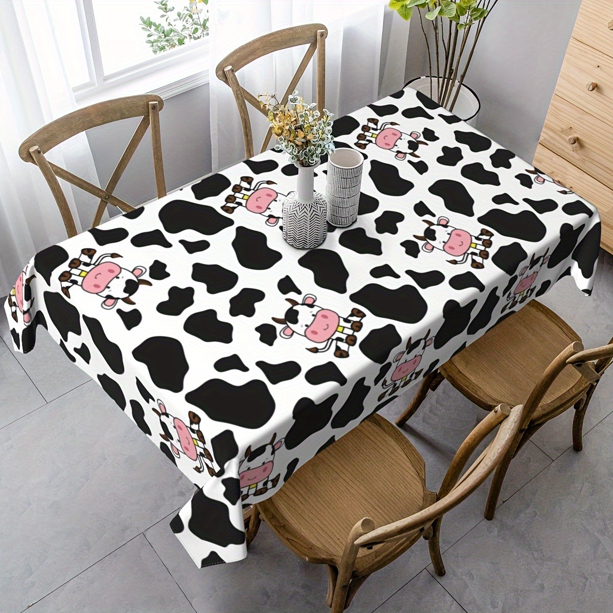 1pc Cow Farm Animal Theme Picn - Table Cloth Disposable บทวิจารณ์และราคา
