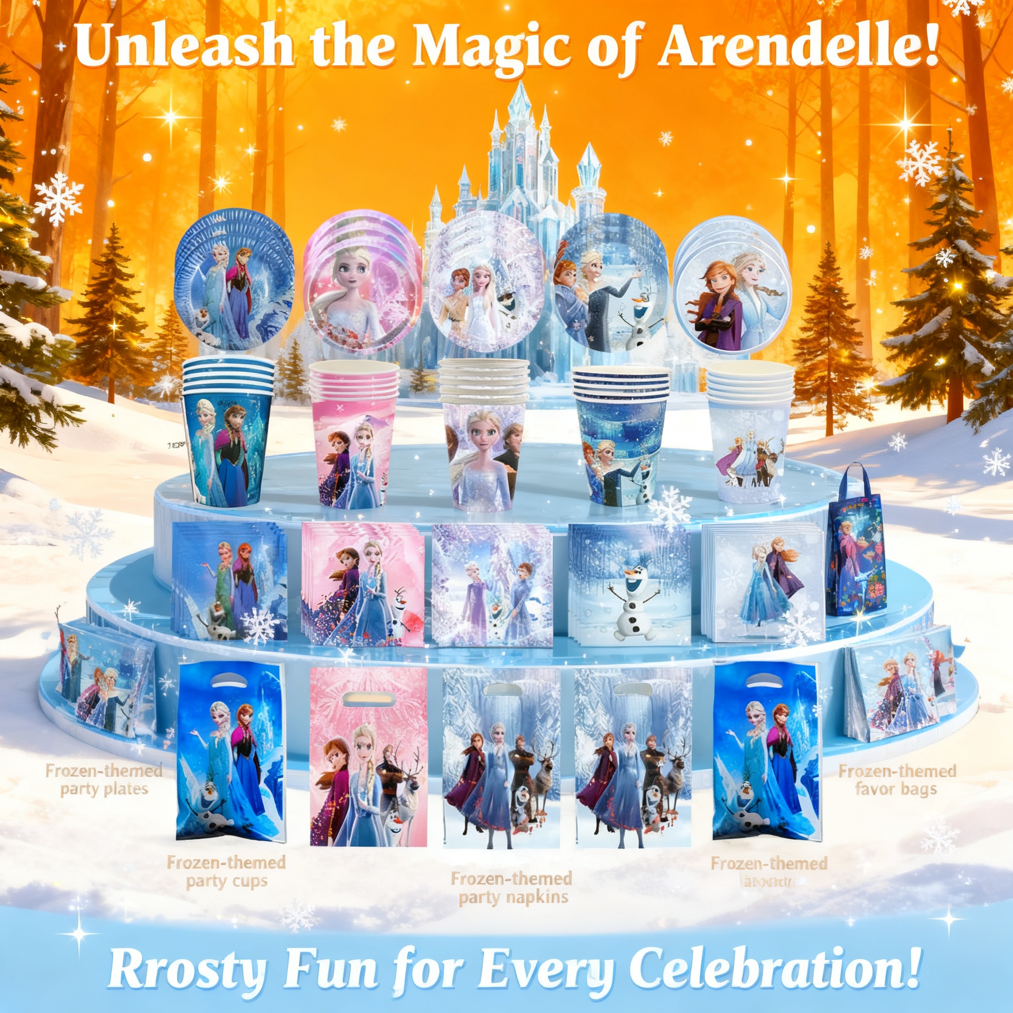 Frozen Elsa Anna Olaf Birthday - Supply Event บทวิจารณ์และราคา
