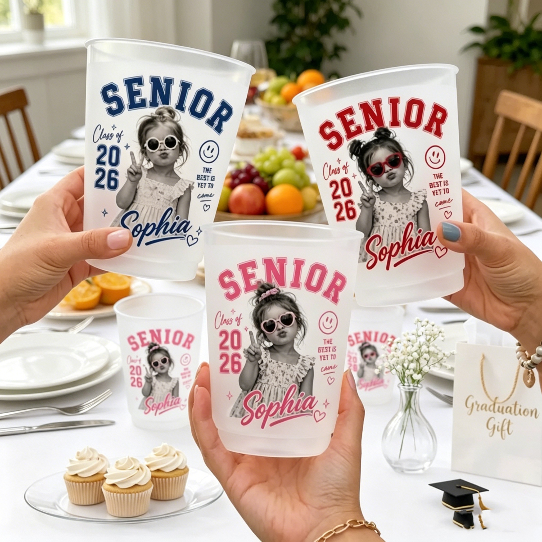 10/50 Personalized Senior Phot - Plastic Cup 50Pcs บทวิจารณ์และราคา