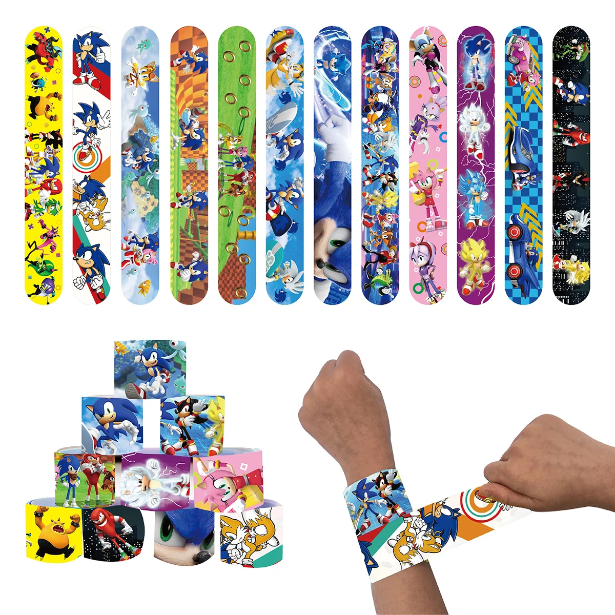 12/24/36pcs Sonic Slap Bracele - Party Favor Bag บทวิจารณ์และราคา