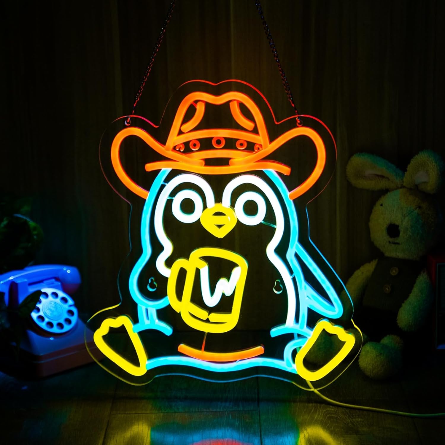 Penguin Neon Sign USB Powered  - Neon Sign Party บทวิจารณ์และราคา