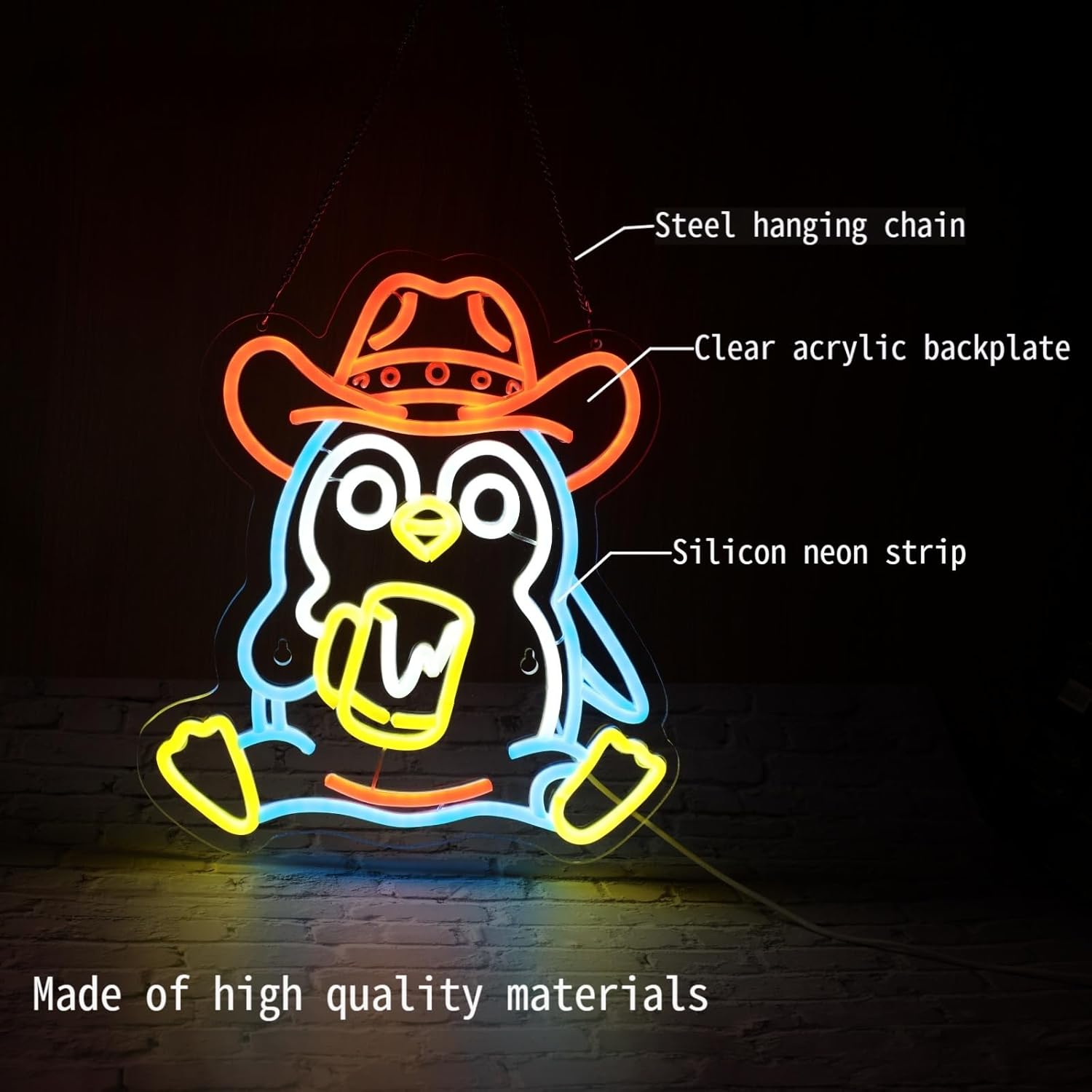 Penguin Neon Sign USB Powered  - Neon Sign Party บทวิจารณ์และราคา
