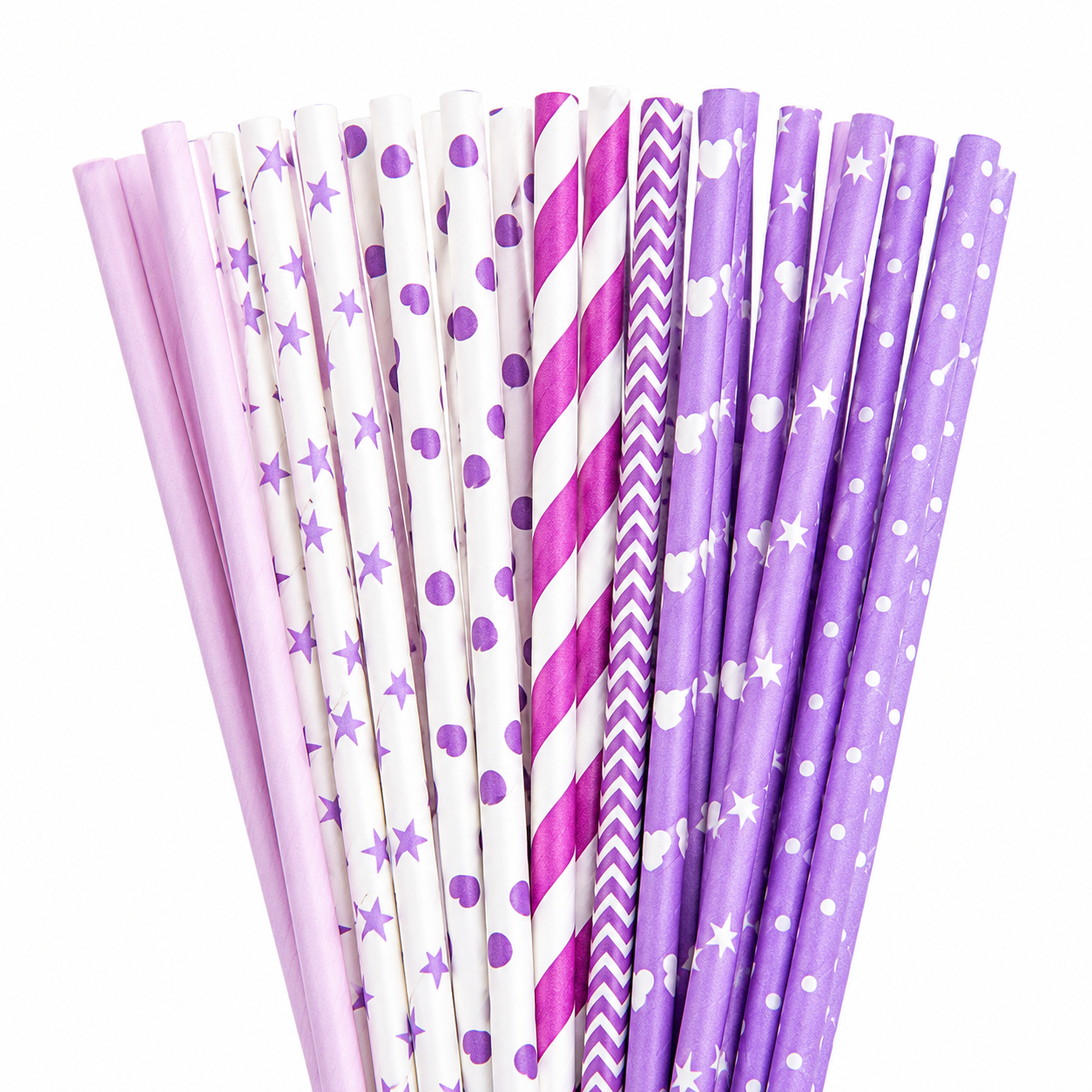 25pcs Colorful Patterned Paper - Paper Straw Color บทวิจารณ์และราคา