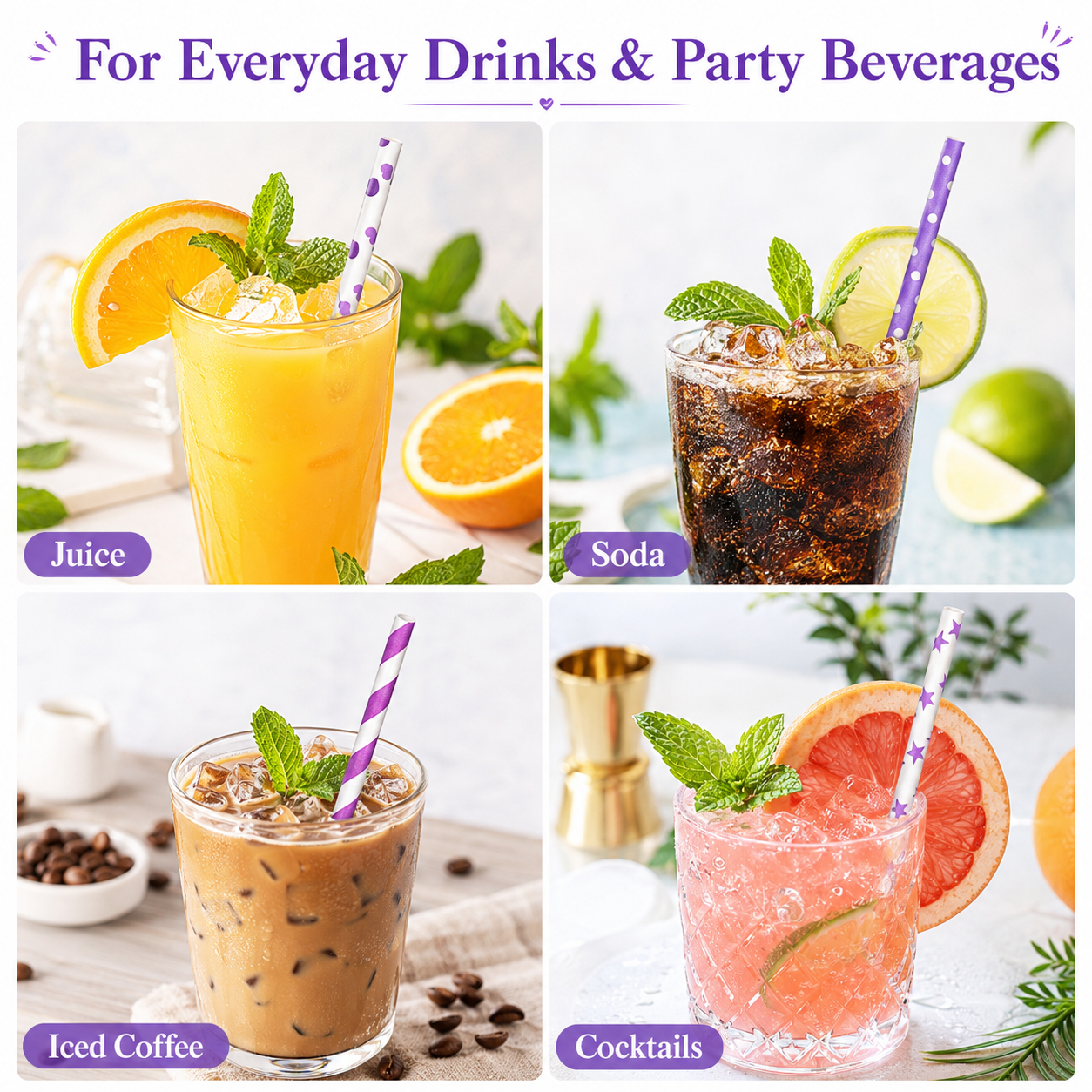 25pcs Colorful Patterned Paper - Paper Straw Color บทวิจารณ์และราคา