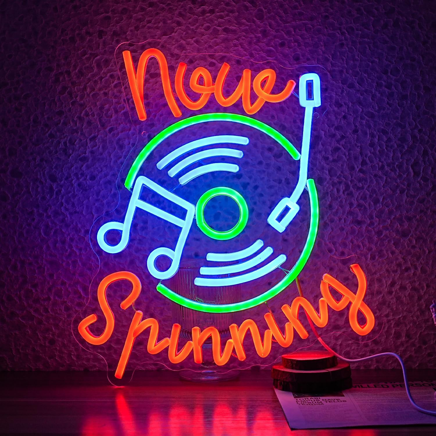 Record Neon Sign USB LED Neon  - Neon Sign Party บทวิจารณ์และราคา
