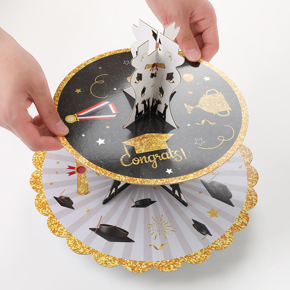 1Set 3-Tier Graduation Cupcake - Cupcake Stand Tier บทวิจารณ์และราคา
