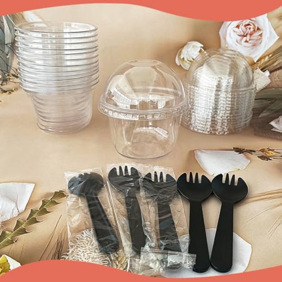 100Pcs Plastic Dessert Cups, 5 - Plastic Cup 50Pcs บทวิจารณ์และราคา