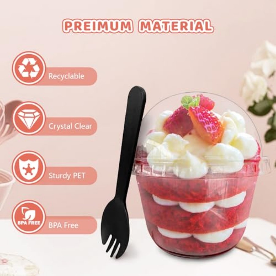 100Pcs Plastic Dessert Cups, 5 - Plastic Cup 50Pcs บทวิจารณ์และราคา