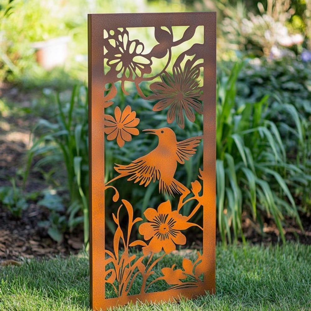 Outdoor 2D Metal Garden Wall P - Flower Wall Panel บทวิจารณ์และราคา