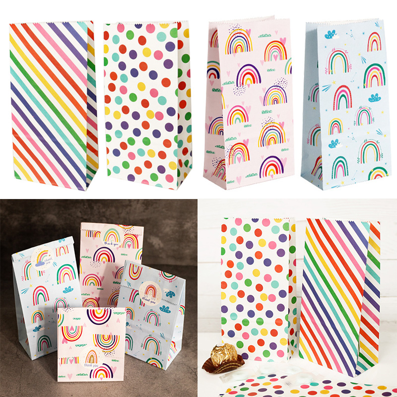 Small Paper Bags Rainbow Print - Event Party Box บทวิจารณ์และราคา