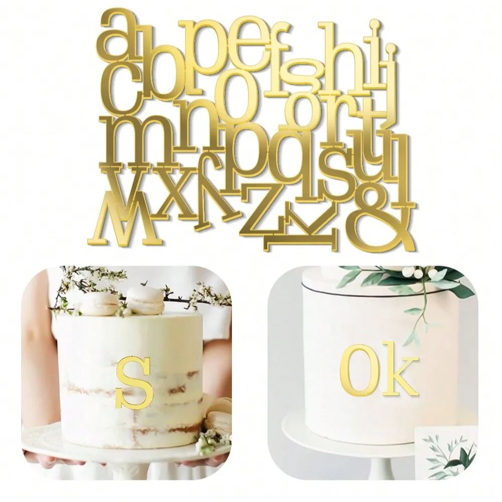 1set Golden Mirror Acrylic A-Z - Event Z บทวิจารณ์และราคา