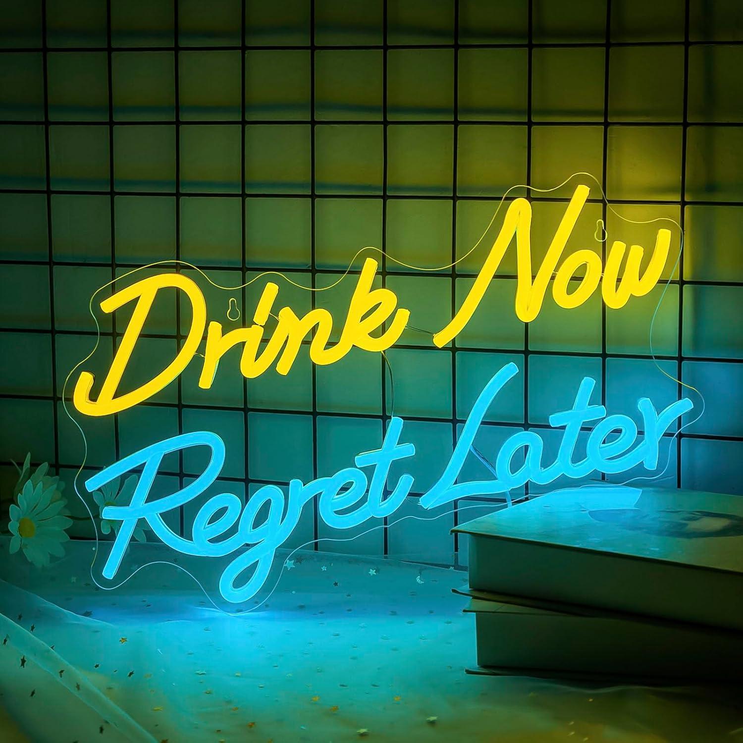Beer Neon Sign Drink Now Regre - Neon Sign Party บทวิจารณ์และราคา