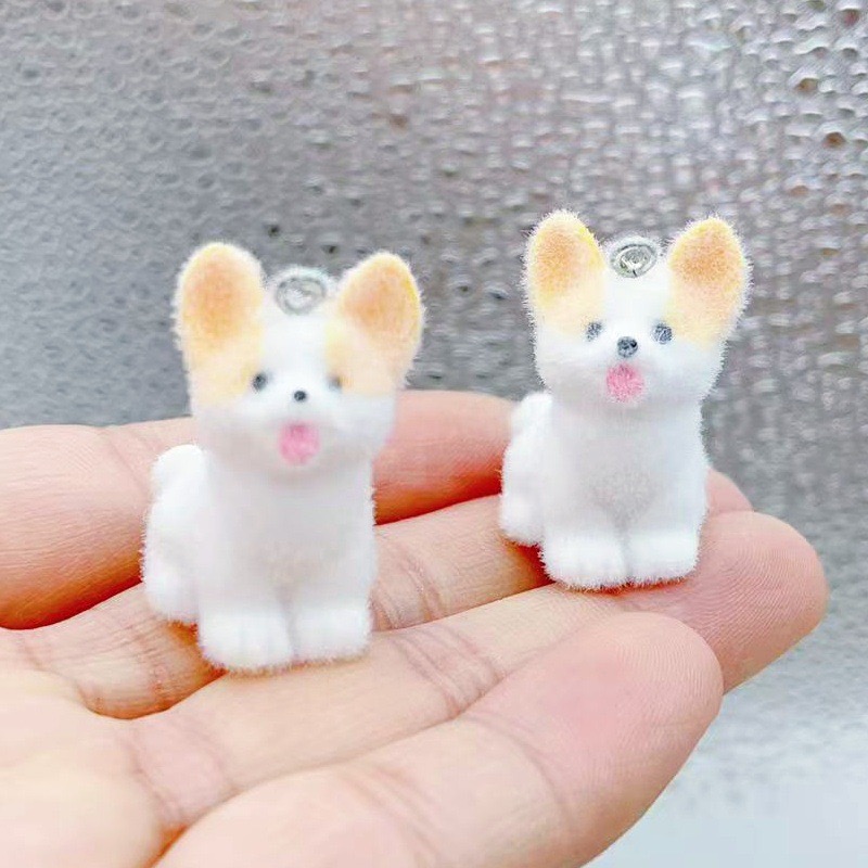 10pcs Flocked Dog Cartoon 3D A - Event Party บทวิจารณ์และราคา
