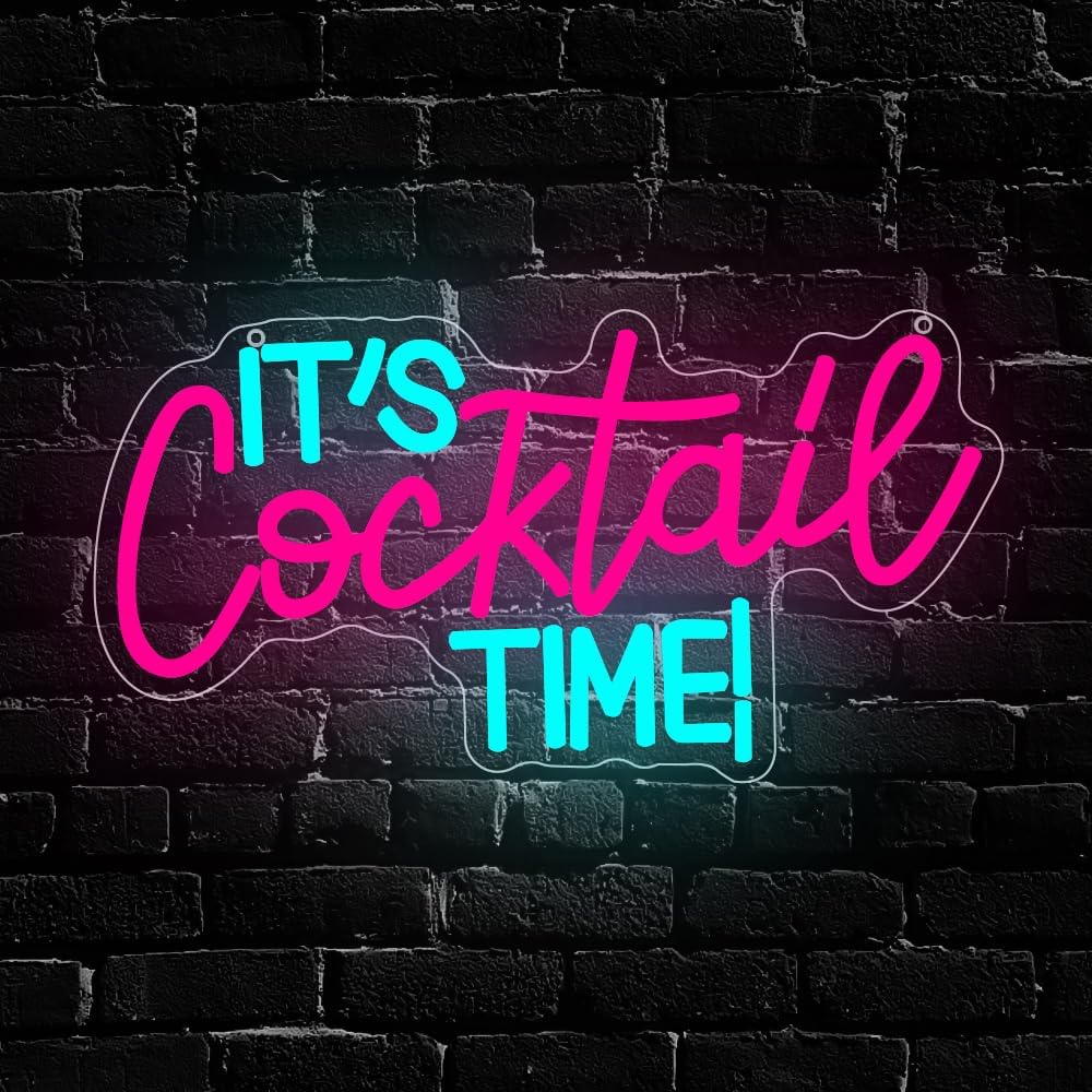 Cocktails Neon Sign USB Powere - Neon Sign Party บทวิจารณ์และราคา