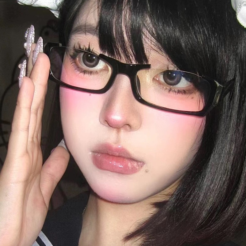 Y2K Black Half Frame Glasses W - Photo Booth Frame บทวิจารณ์และราคา