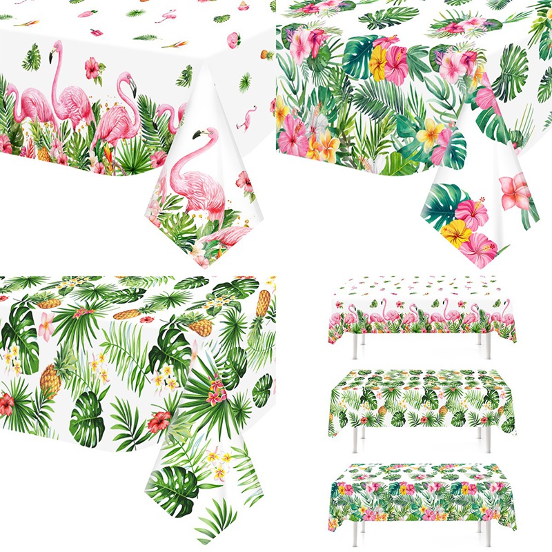 Hawaiian Party Decoration Palm - Table Cloth Disposable บทวิจารณ์และราคา