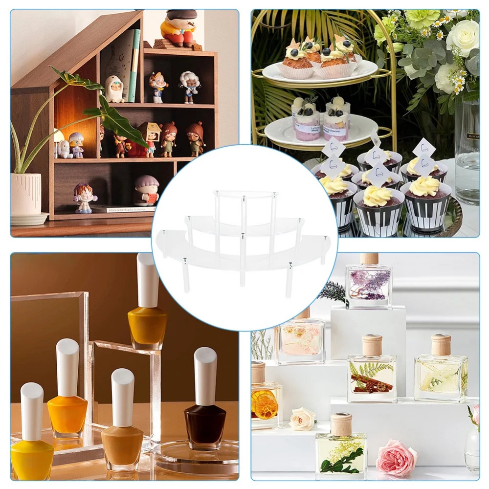 1/2pack Acrylic Display Riser  - Cupcake Stand Tier บทวิจารณ์และราคา