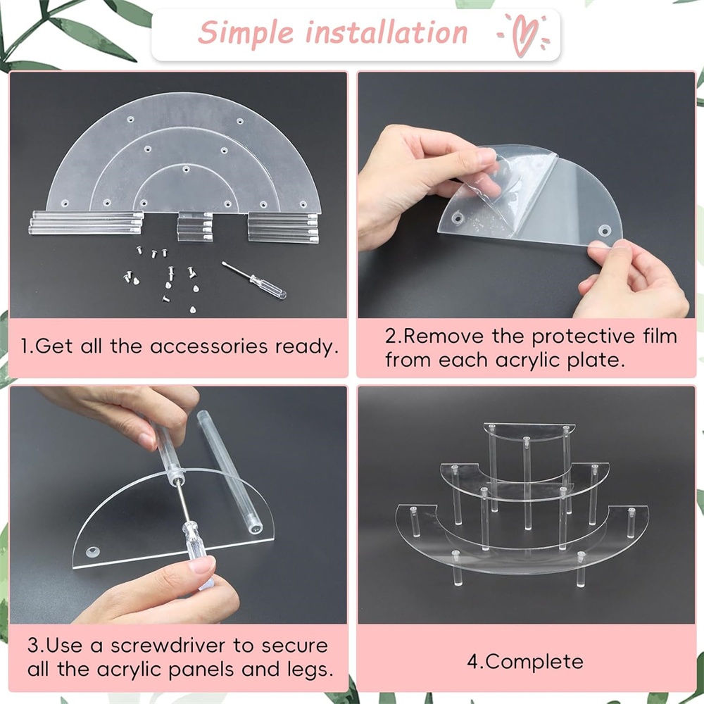 1/2pack Acrylic Display Riser  - Cupcake Stand Tier บทวิจารณ์และราคา