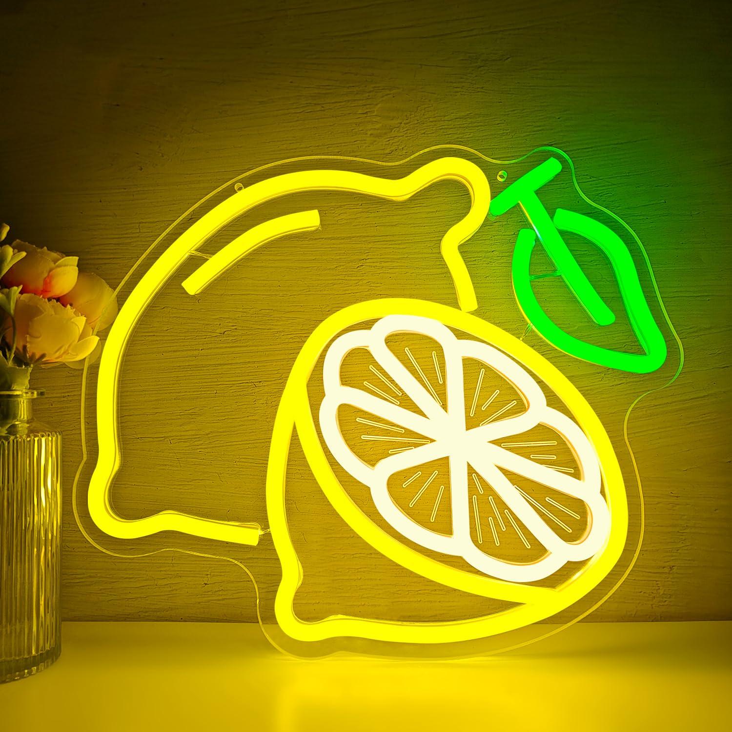 Lemon Neon Sign Dimmable LED L - Neon Sign Party บทวิจารณ์และราคา