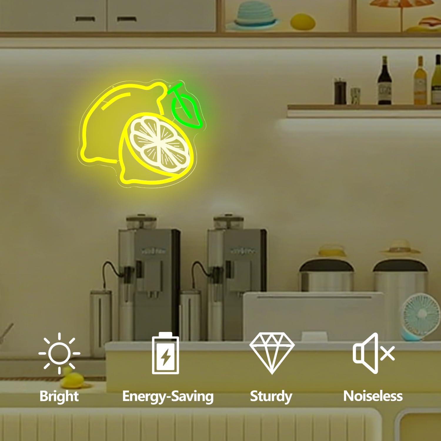Lemon Neon Sign Dimmable LED L - Neon Sign Party บทวิจารณ์และราคา