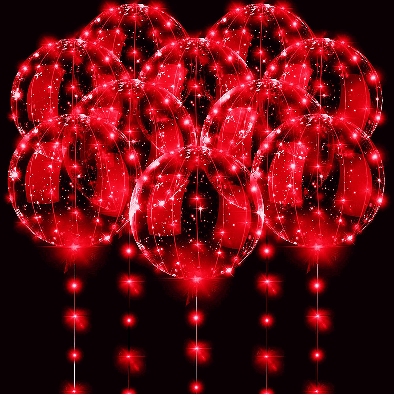 3 set Red Light Up Led Clear B - Led Balloon Light บทวิจารณ์และราคา