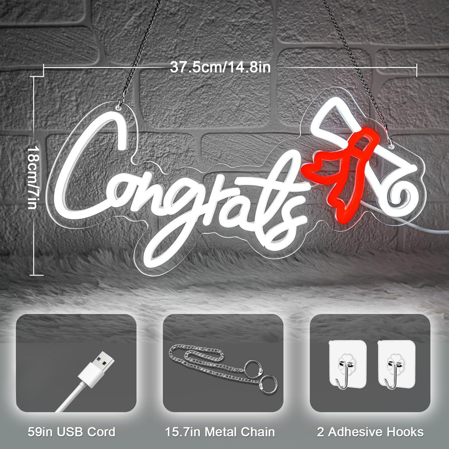 Congrats Graduation Neon Sign  - Neon Sign Party บทวิจารณ์และราคา