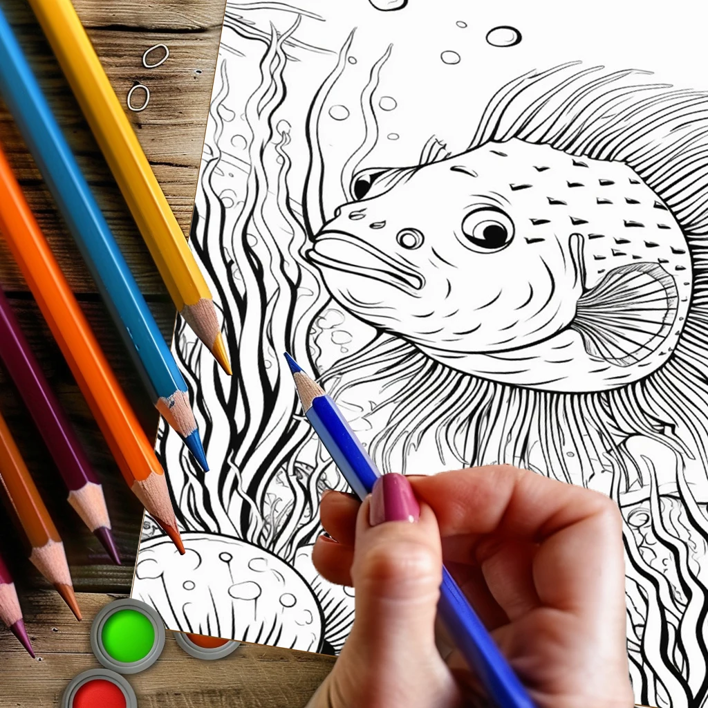Summer Underwater Coloring Boo - Supply Event บทวิจารณ์และราคา
