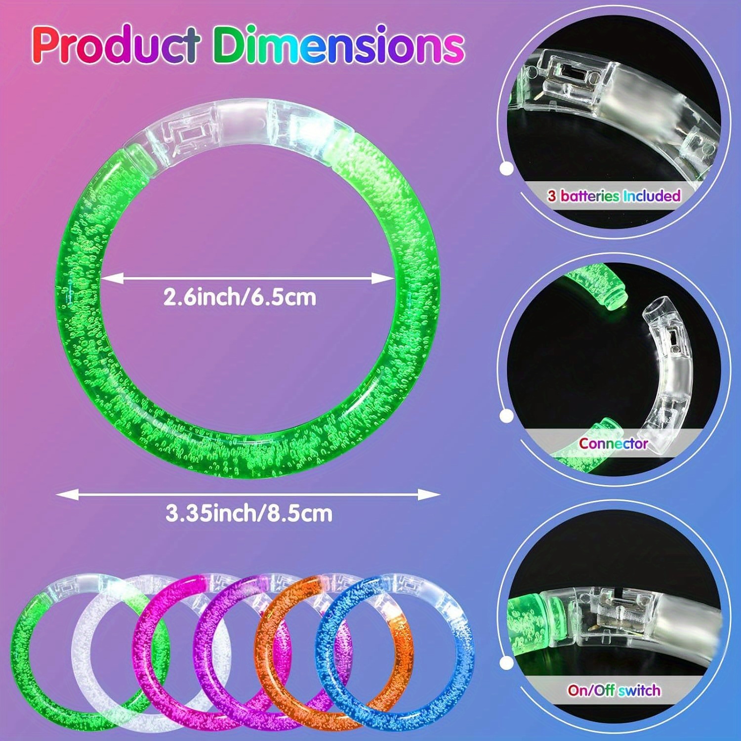 Glow-Up Party Bracelets Pack – - Event & Party Supply Photos บทวิจารณ์และราคา