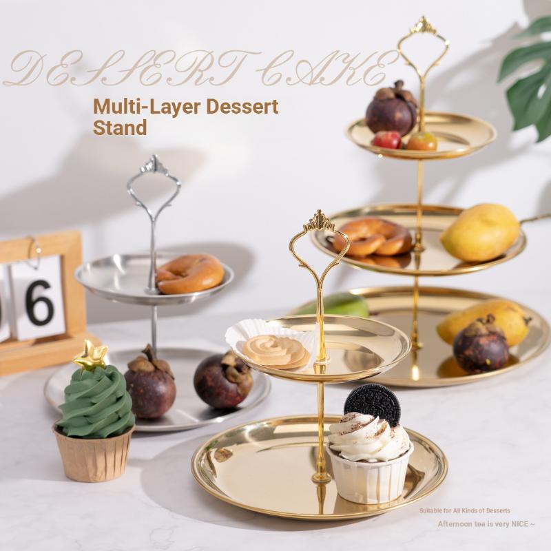 Gold Silver 2/3-Tier Cake Stan - Cupcake Stand Tier บทวิจารณ์และราคา