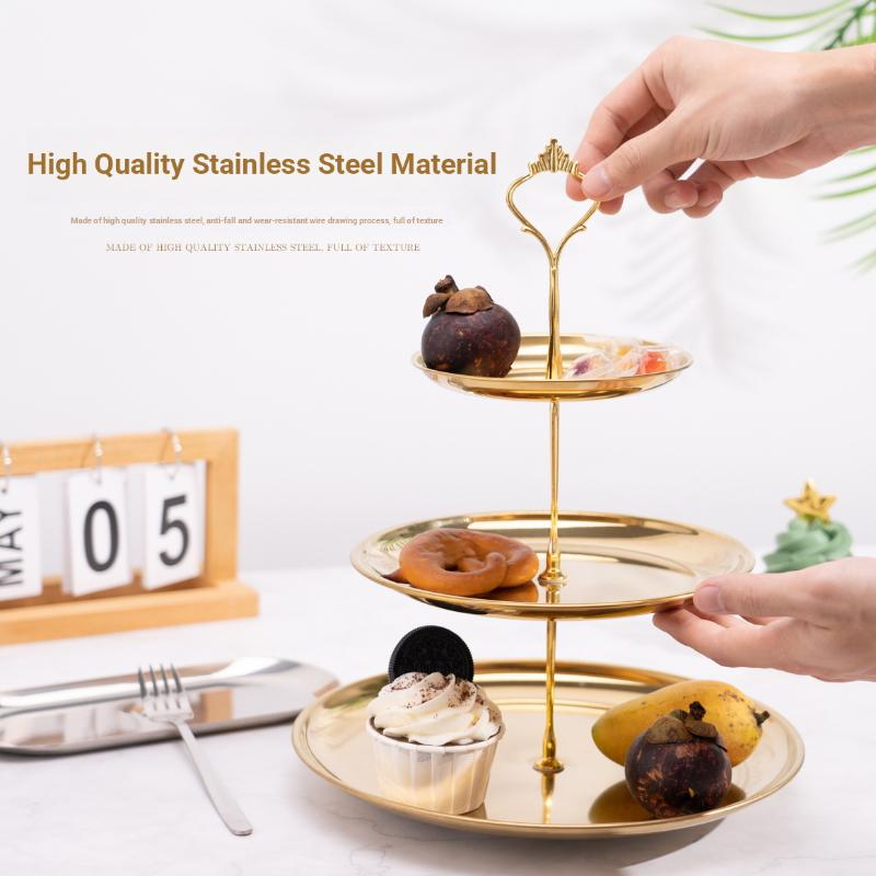 Gold Silver 2/3-Tier Cake Stan - Cupcake Stand Tier บทวิจารณ์และราคา