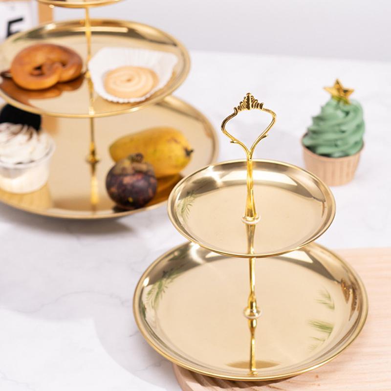 Gold Silver 2/3-Tier Cake Stan - Cupcake Stand Tier บทวิจารณ์และราคา