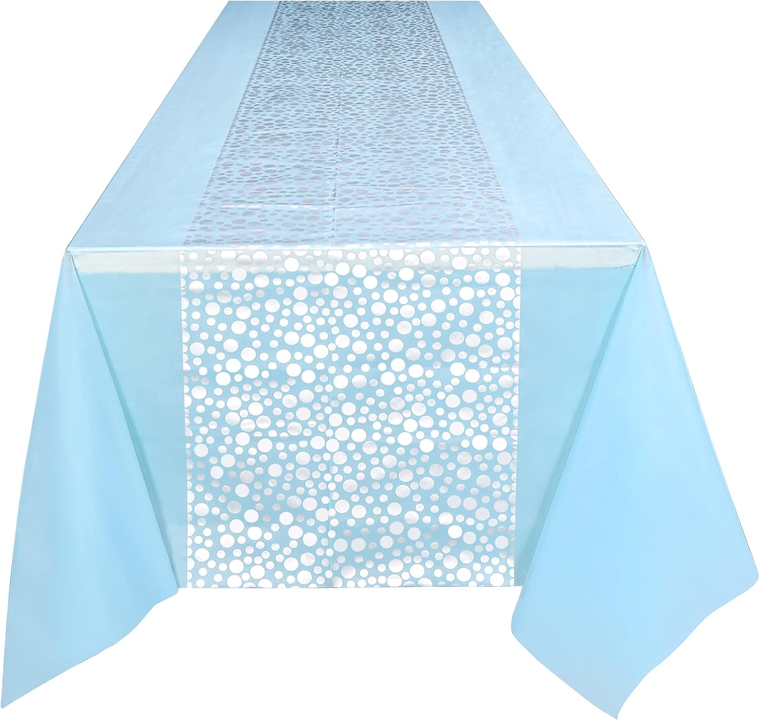Blue and Silver Birthday Party - Table Cloth Disposable บทวิจารณ์และราคา