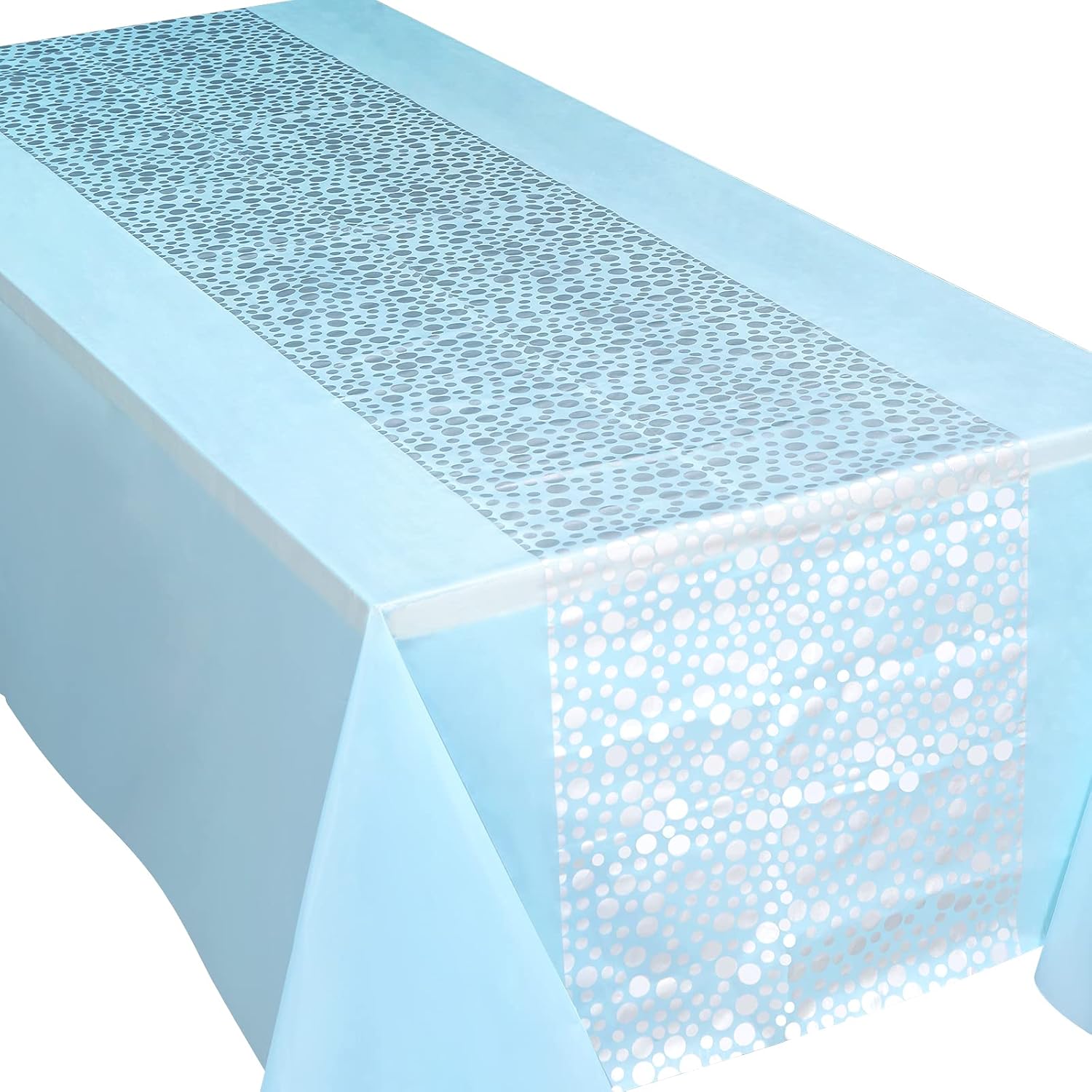 Blue and Silver Birthday Party - Table Cloth Disposable บทวิจารณ์และราคา